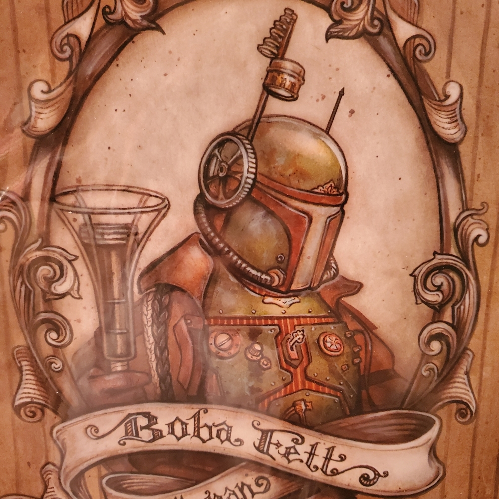 RARE Mandalorian limited 17/250 Boba Fett art